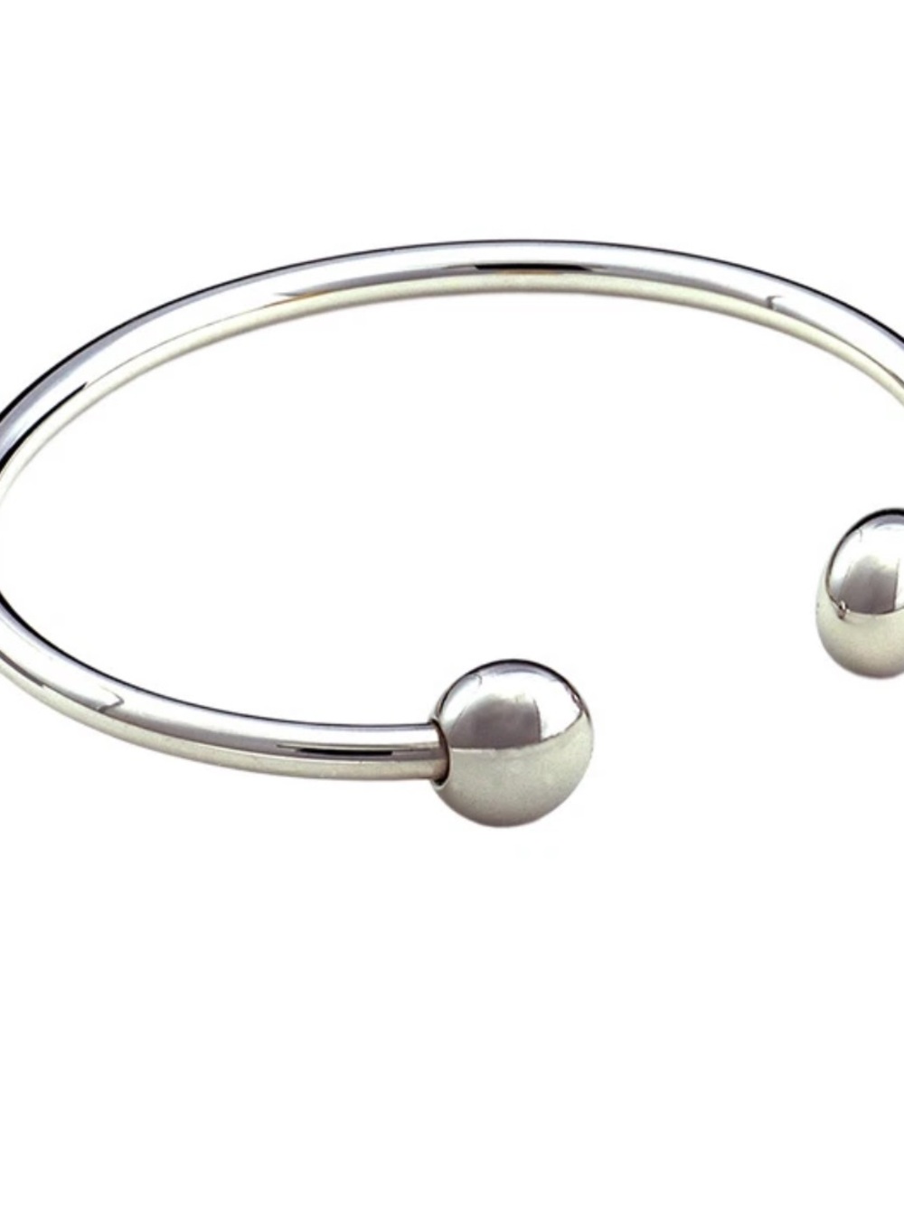 Q Ray Original Standard Silver Open Cuff Bracelet